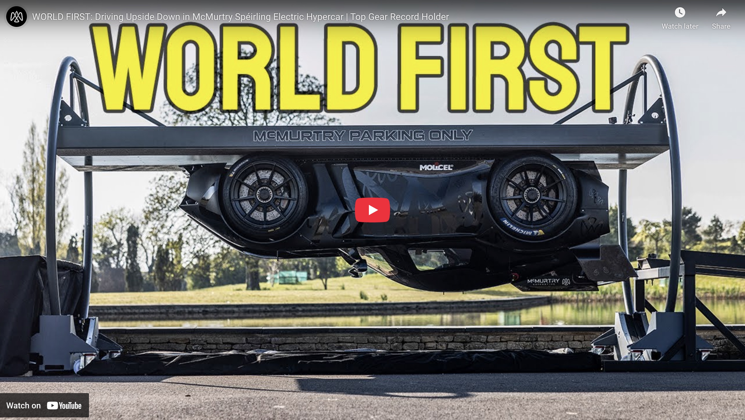WORLD FIRST: Driving Upside Down in McMurtry Spéirling Electric Hypercar